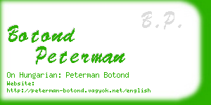 botond peterman business card